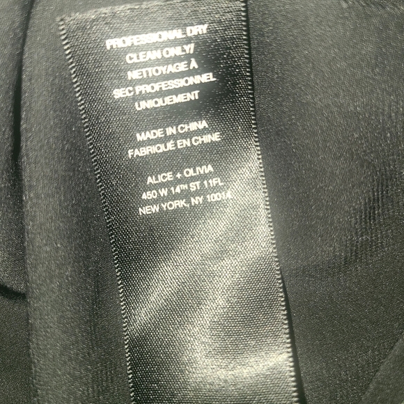 Alice + Olivia Black Blouse with Multicolor Embroidery Size 2 - Picture 9 of 9